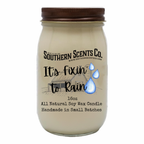 Jar candle with 'Southern Scents Co.' branding and text on a white background