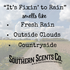 Advertisement for Southern Scents Co. with watermelon slices and text about summer scents.